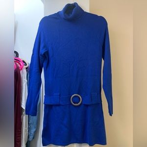 Electric blue sweater. Silver accent. Pairs great with leggings